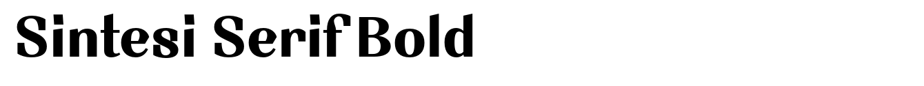 Sintesi Serif Bold
